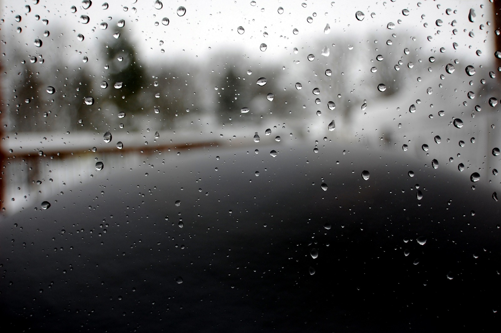 Snow drift on the deck