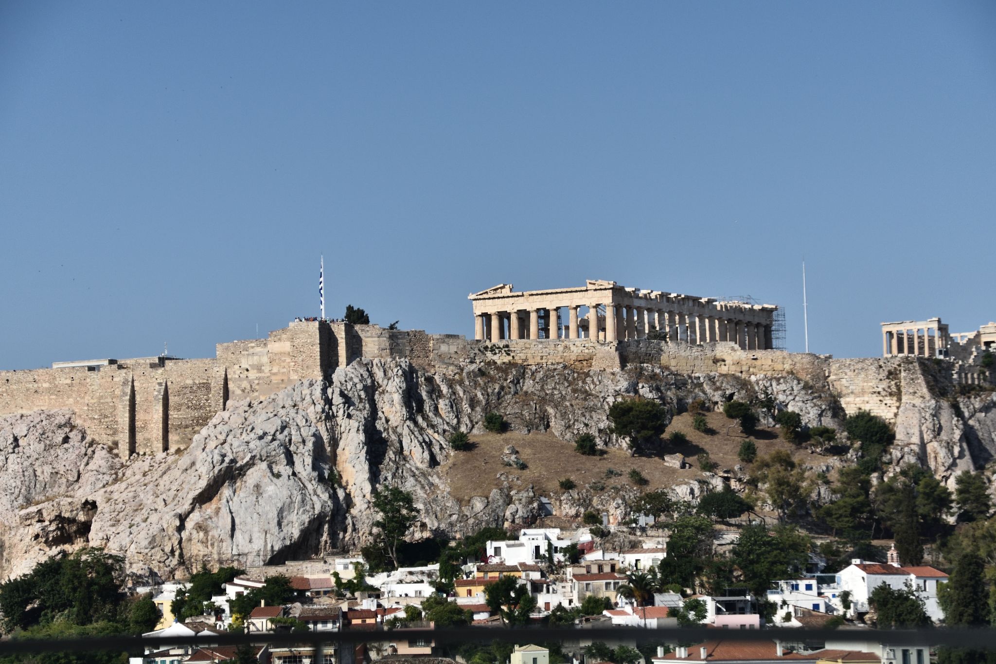 Our view from our hotel at breakfast each day